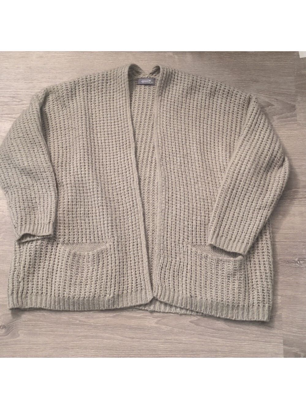 Figwood Tan Mohair Blend Open Cardigan Size O/S